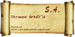 Strauss Arkád névjegykártya